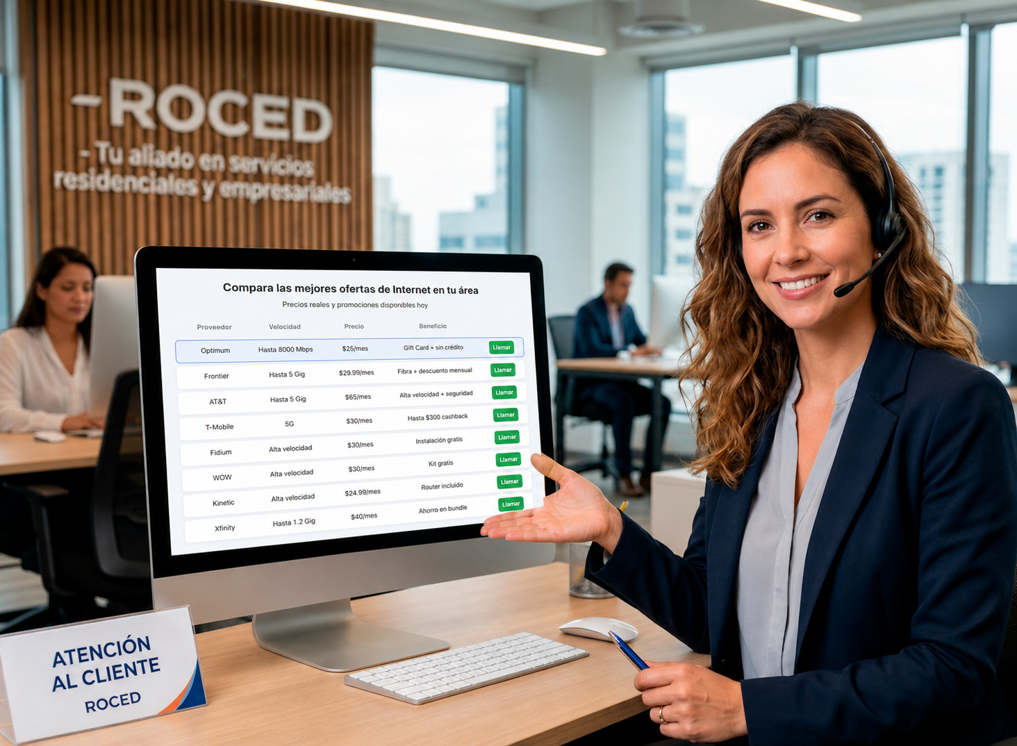 Equipo de atención al cliente ROCED